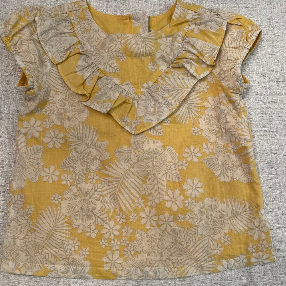 Janie and Jack Yellow 2T Short Sleeve Top
